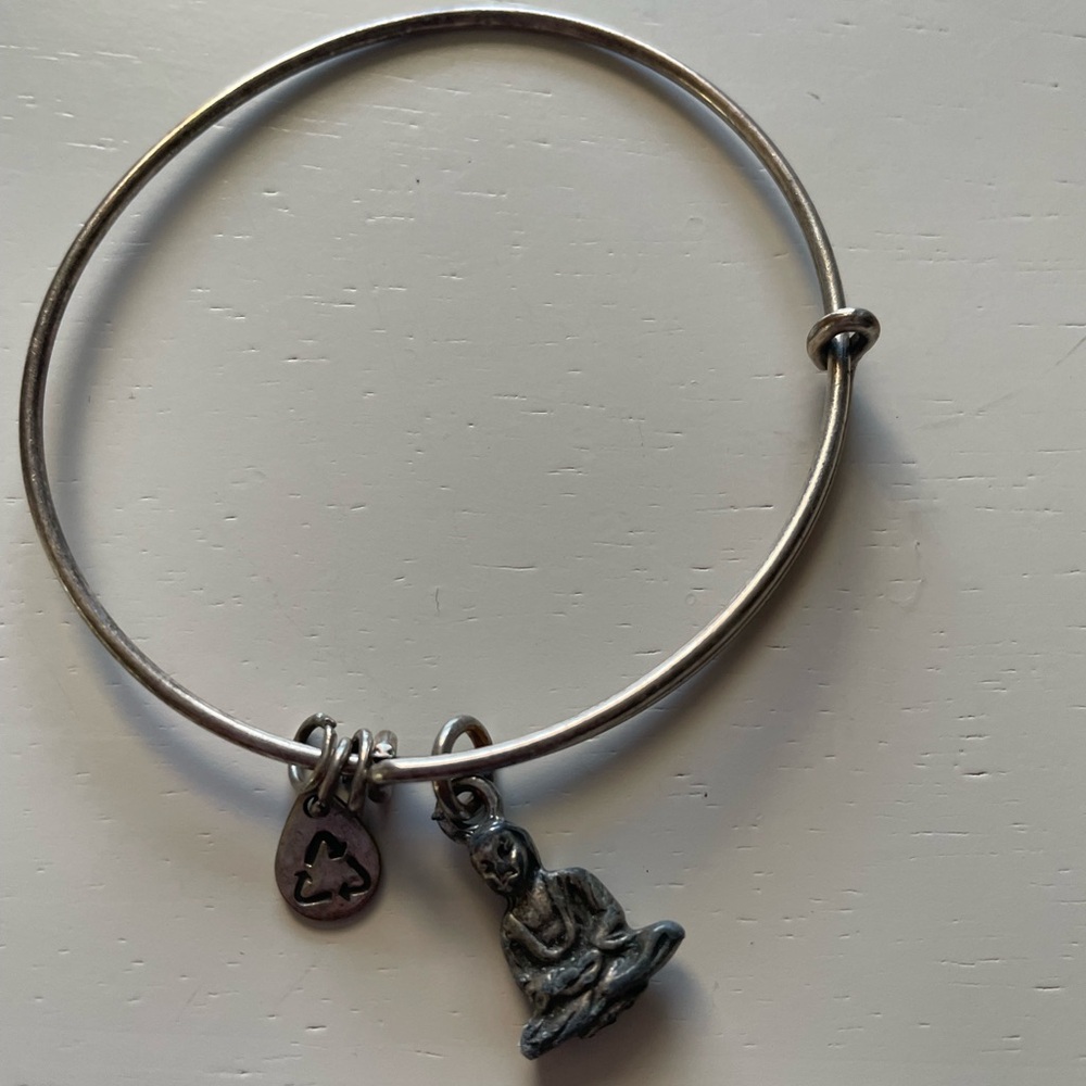Alex and Ani Buddha charm bangle